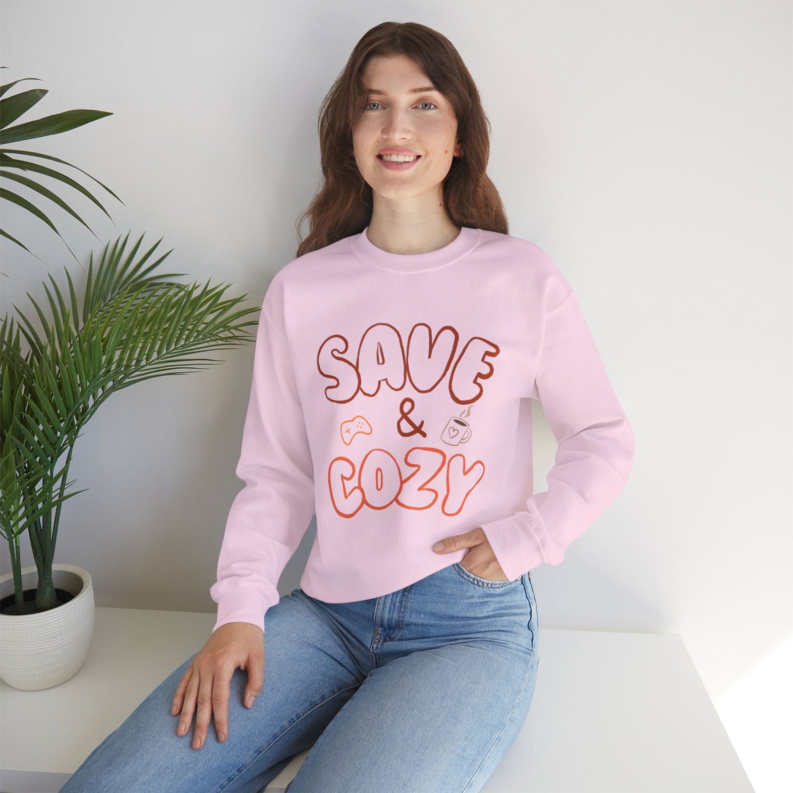 Save and Cozy Sweatshirt - The Pink Controller 