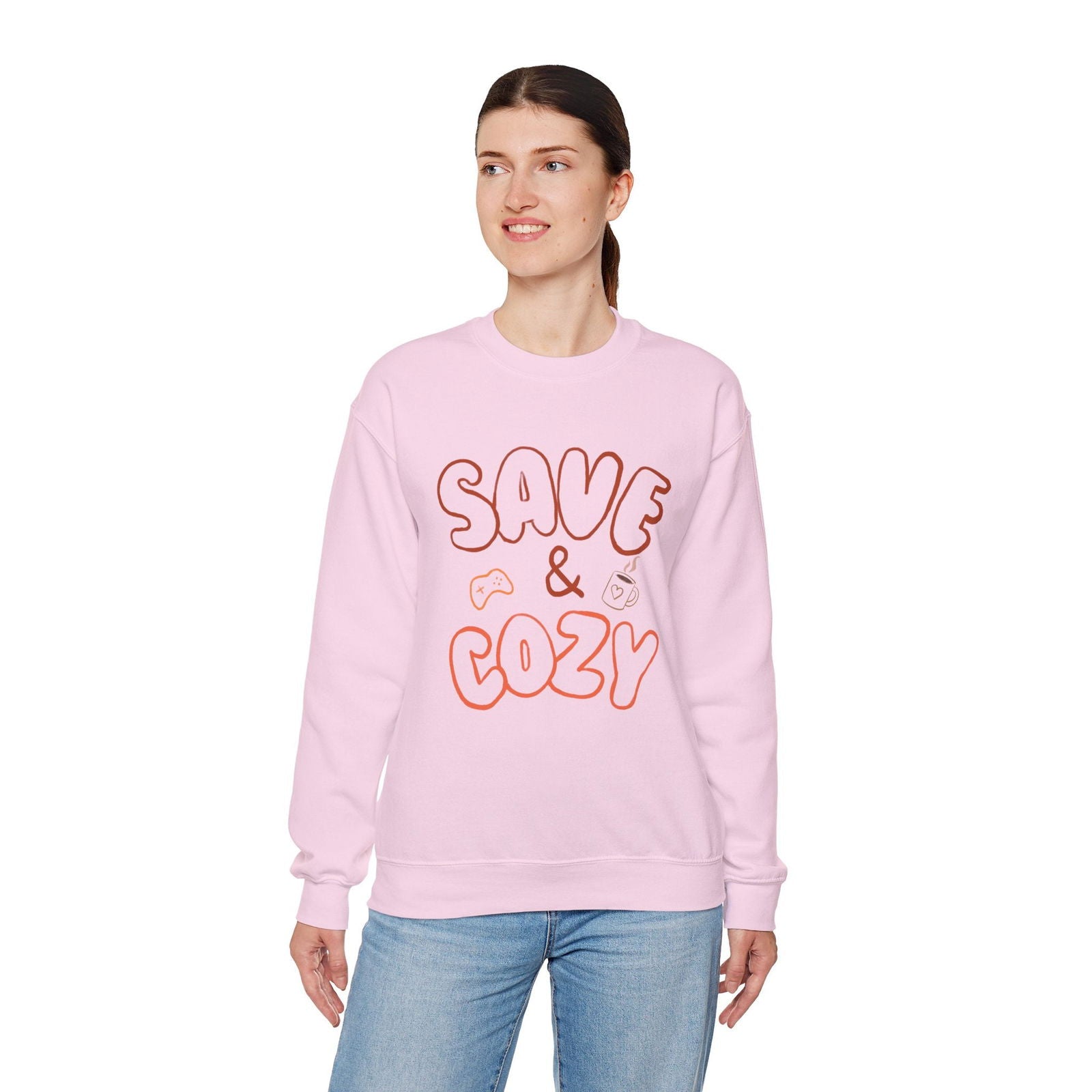 Save and Cozy Sweatshirt - The Pink Controller 