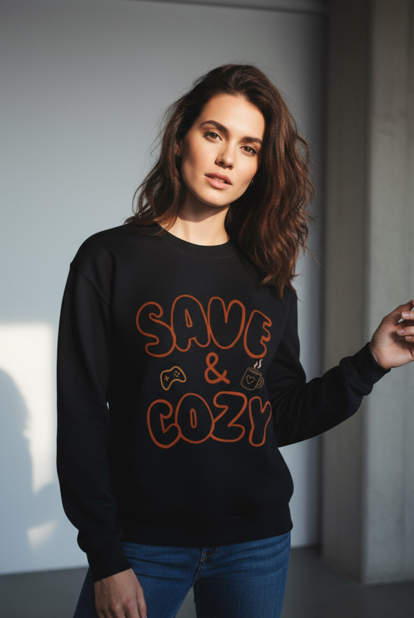 Save and Cozy Sweatshirt - The Pink Controller 