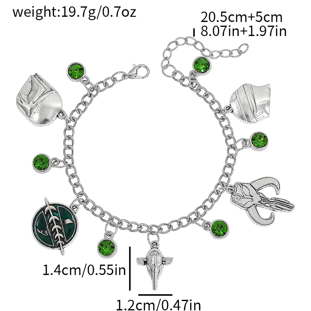 Mandalorian-Inspired Charm Bracelet Sb77d1296f469463a863df941a6be9584z