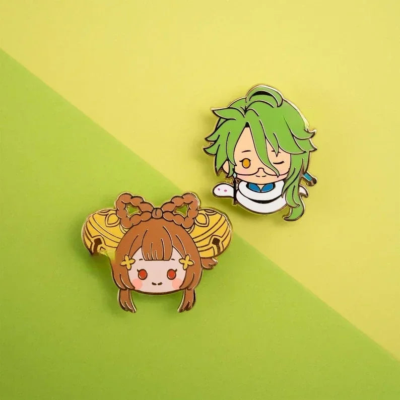 Genshin Impact Baizhu & Yaoyao Enamel Pin