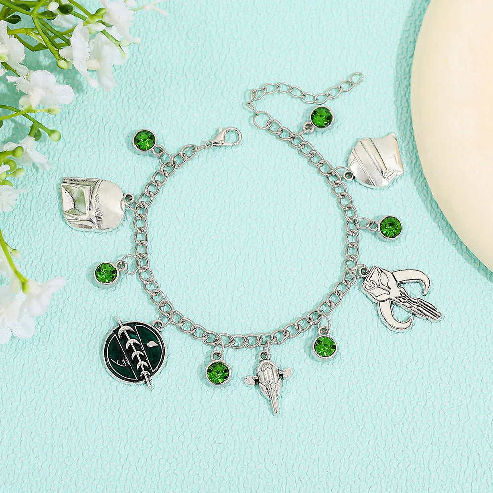 Mandalorian-Inspired Charm Bracelet Sbd907a2be8d64cc69586bb64d6200852C