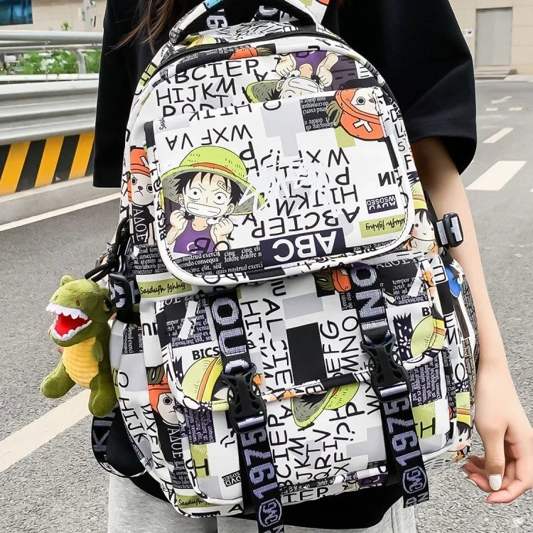 One Piece Themed Graphic Backpack