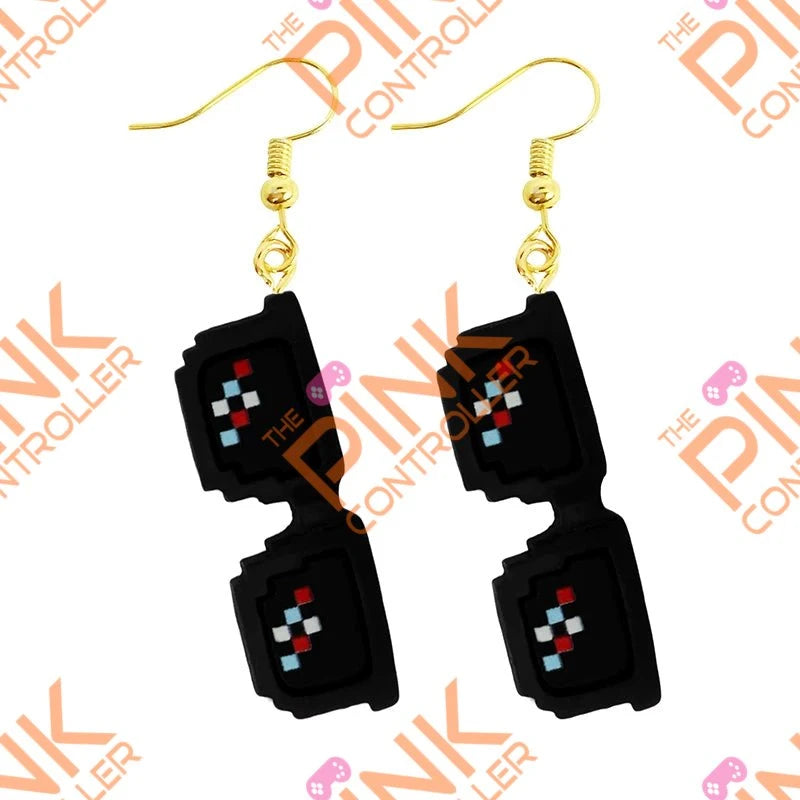 Spring Quirk Drop Earrings - Black Pixel Glasses