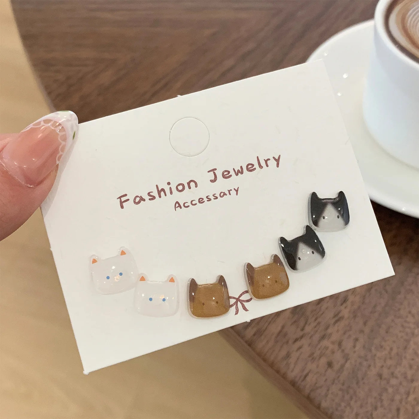Cute Cat Stud Earrings 2-3pairs Sd181ffe1679541b1afbf28cb63b4f759J