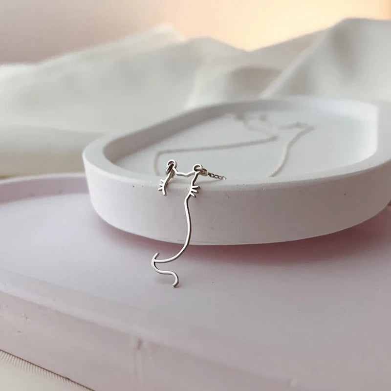Dainty Kitty Cat Necklace (14K Gold Plated)