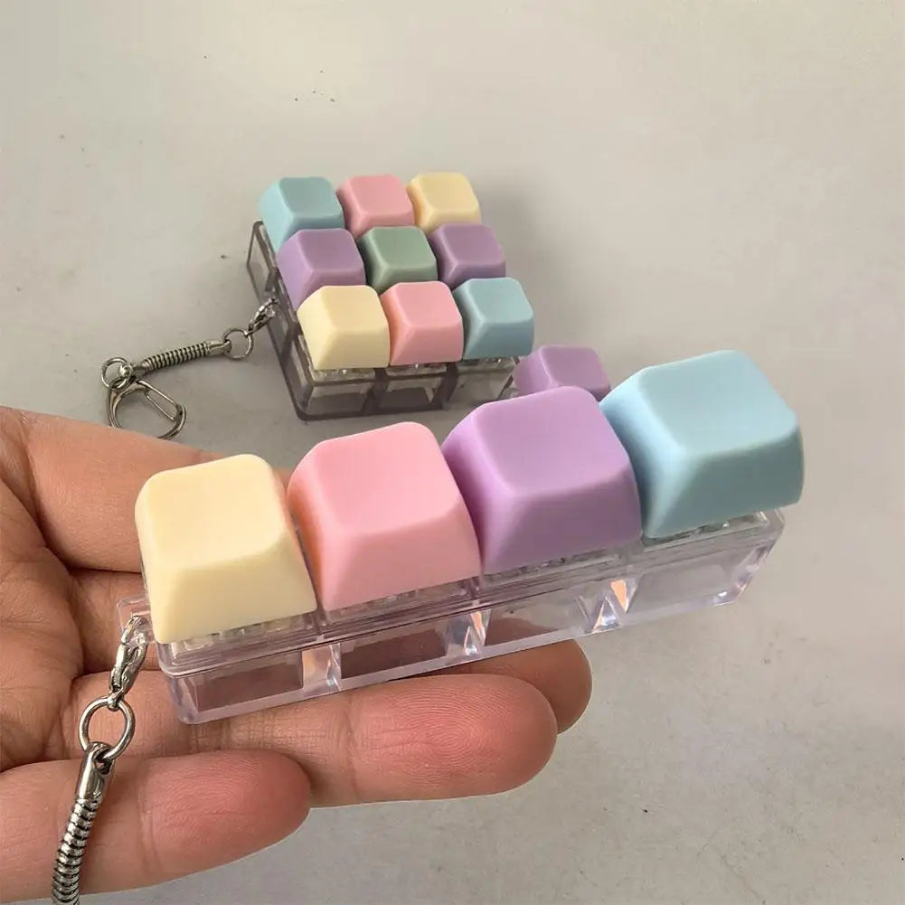 Keyboard Fidget Clicker Keychain