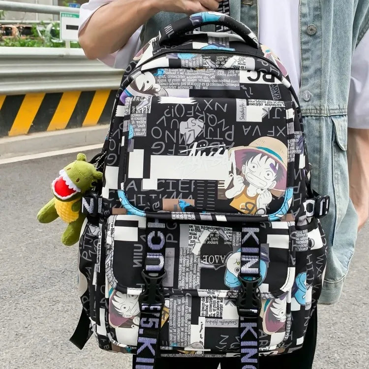 One Piece Themed Graphic Backpack