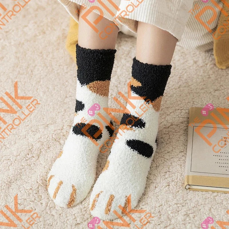 Kawaii Cat Paw Pattern Socks