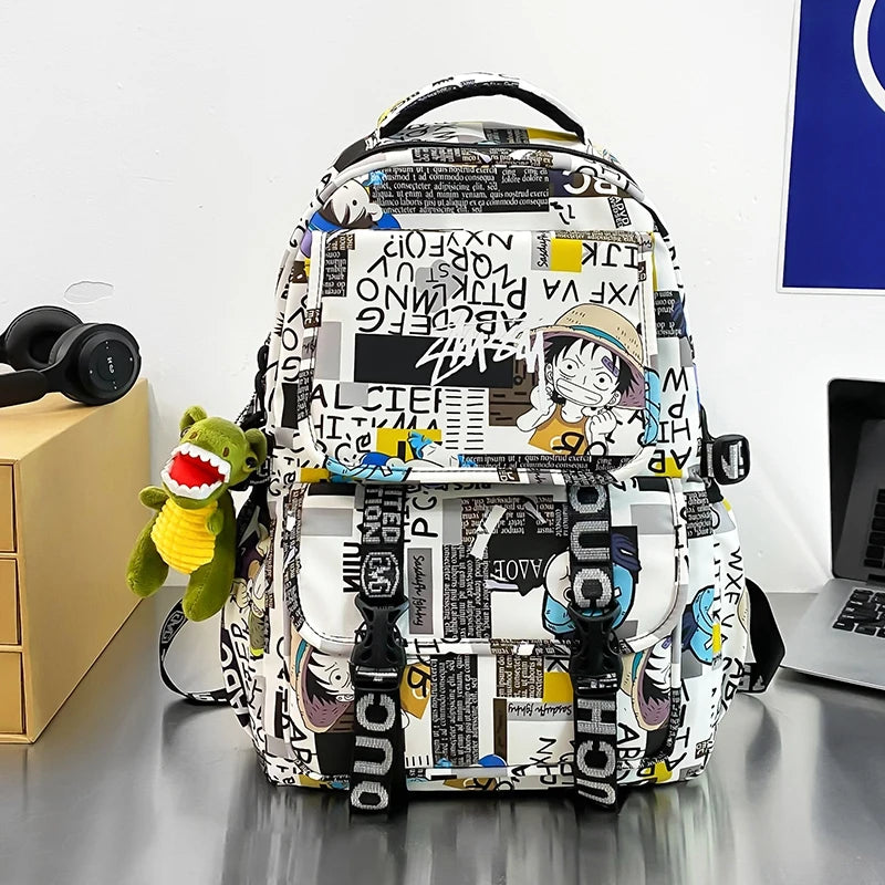One Piece Themed Graphic Backpack