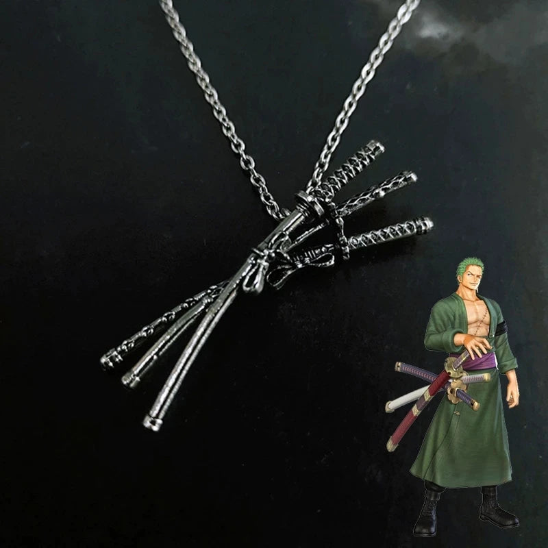 Roronoa Zoro Three Knife Pendant Necklace Sefd619f4e5f4490eb58ff2f16e48bc4bT