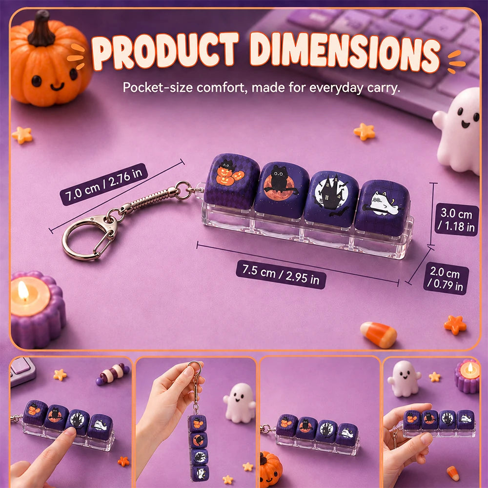 Halloween Fidget Keyboard Keychain Sf62800468e464deea15490496147c6e9m