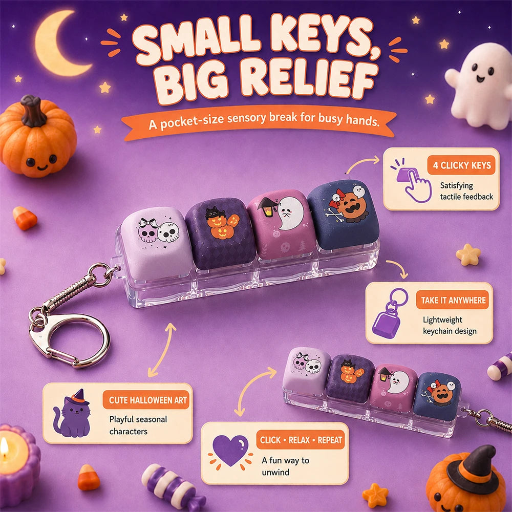 Halloween Fidget Keyboard Keychain Sfed1d45070fc482196ad9287b0347b4es