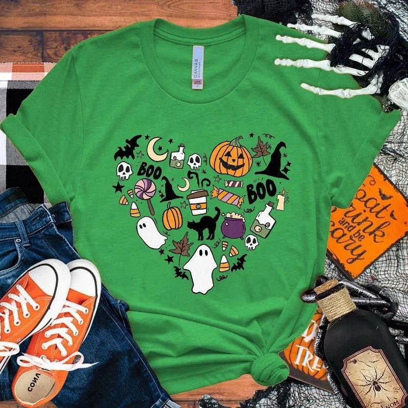 Spooky Boo Pumpkin Love T-Shirt - The Pink Controller 