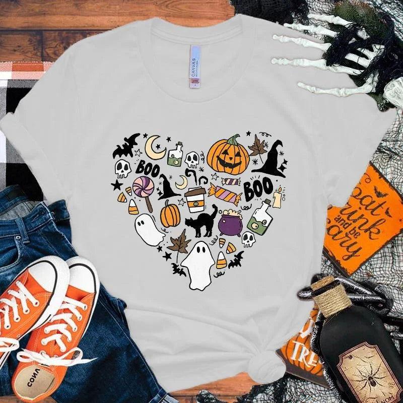 Spooky Boo Pumpkin Love T-Shirt - The Pink Controller 