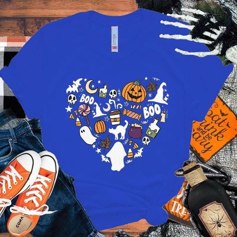 Spooky Boo Pumpkin Love T-Shirt - The Pink Controller 