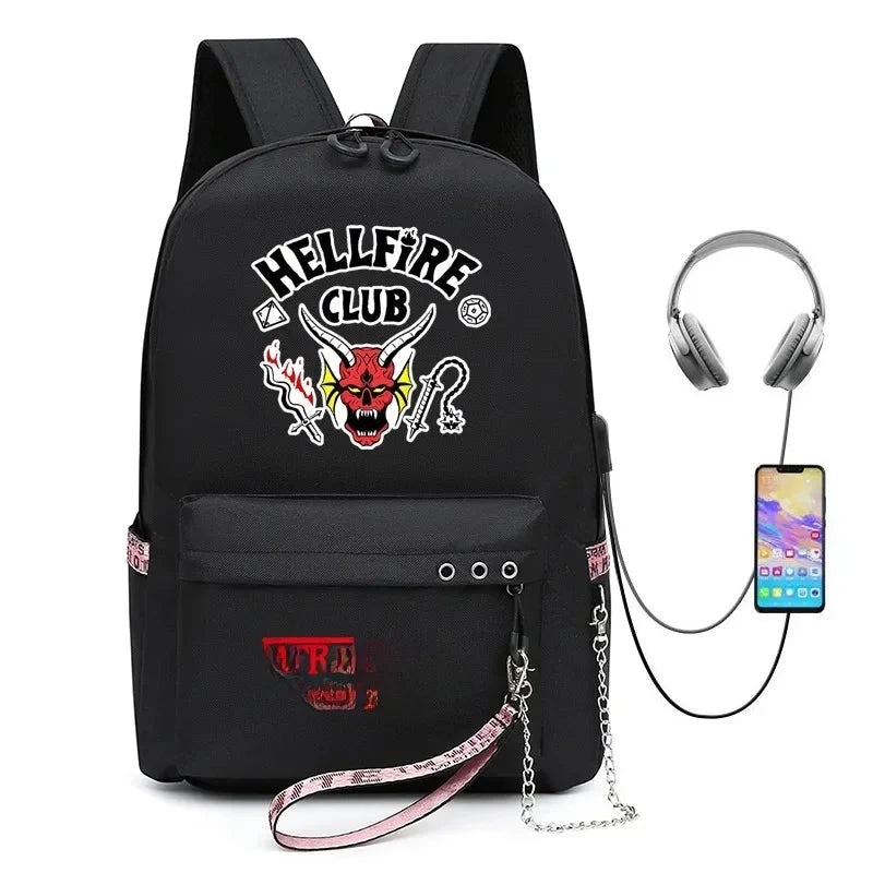 Stranger Things USB Charging Backpack - The Pink Controller 