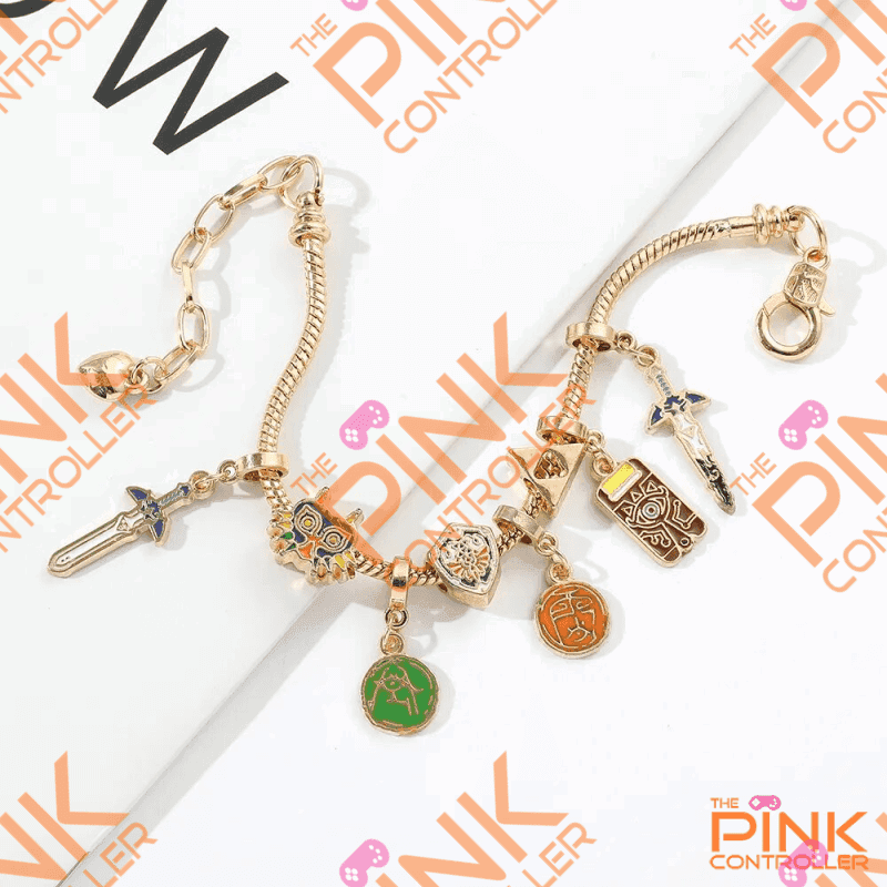 The Legend of Zelda Charms Bracelet - The Pink Controller 