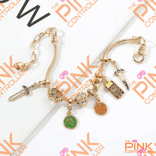 The Legend of Zelda Charms Bracelet - The Pink Controller 