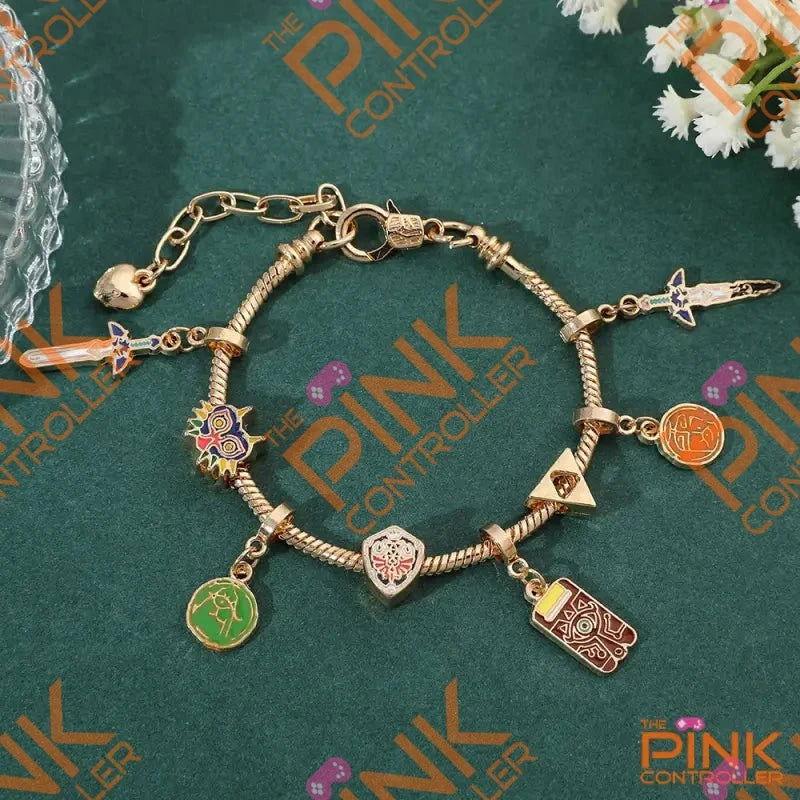 The Legend of Zelda Charms Bracelet - The Pink Controller 
