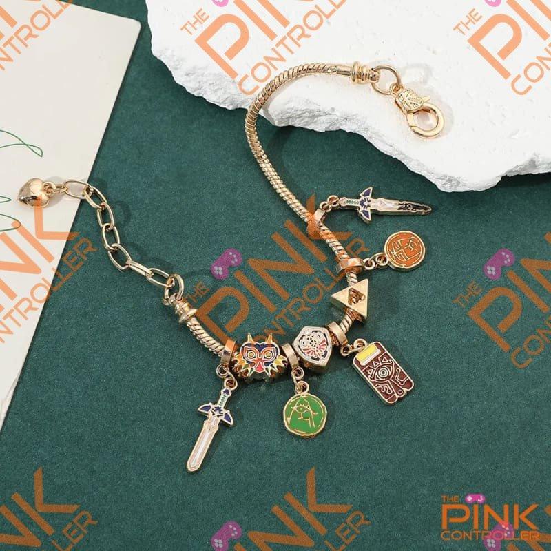 The Legend of Zelda Charms Bracelet - The Pink Controller 