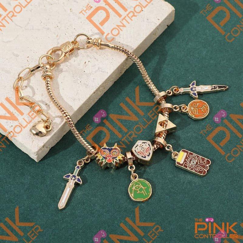 The Legend of Zelda Charms Bracelet - The Pink Controller 