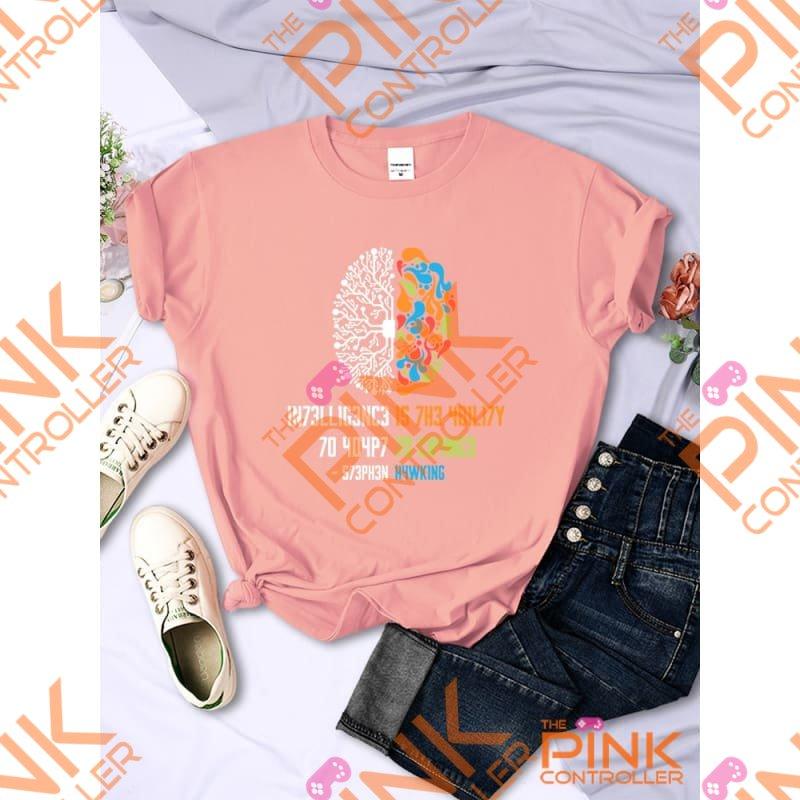 Intelligence Is The Ability To Adapt To Change Tee - Pink / S - Apparel