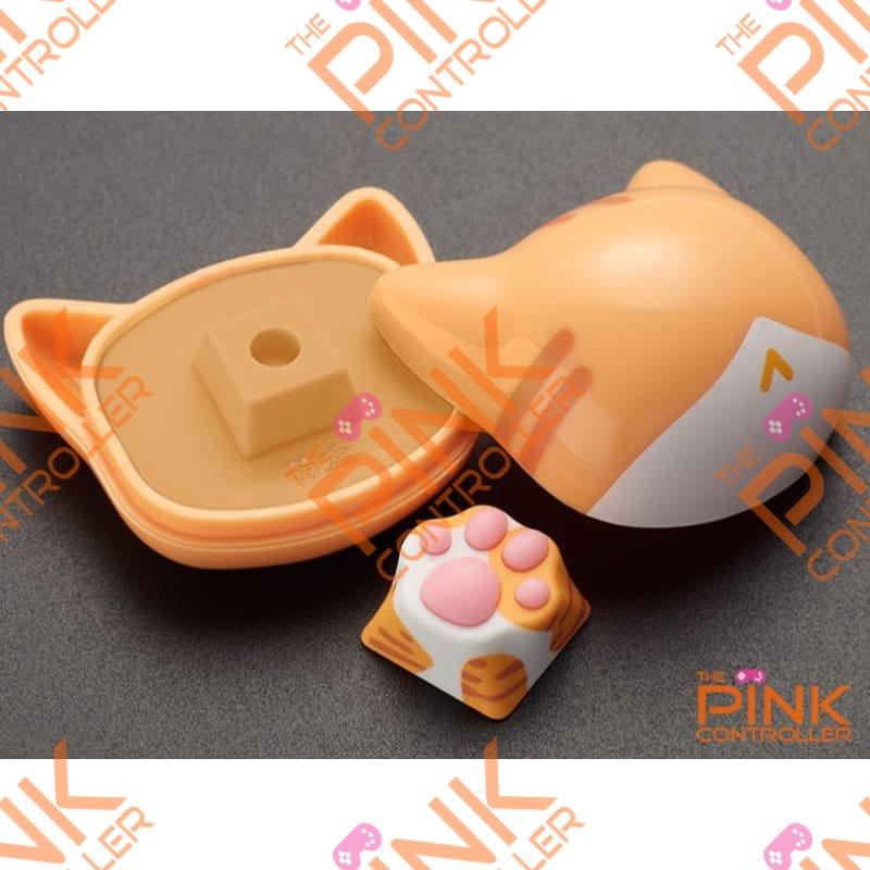 Kawaii Cat Paw Keycaps 🐾 - ZOMO Orange Cat