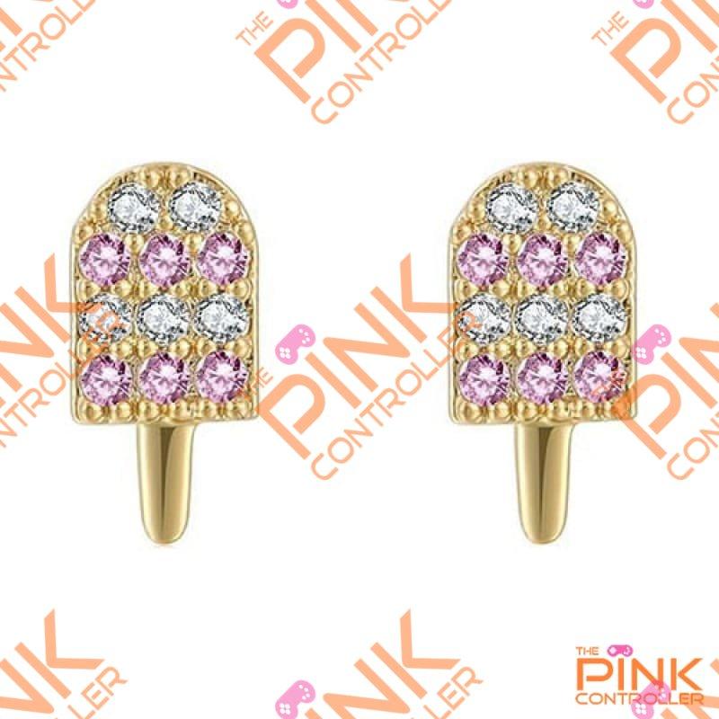 Studded Jeweled Fruit Earrings - 3 - Earrings