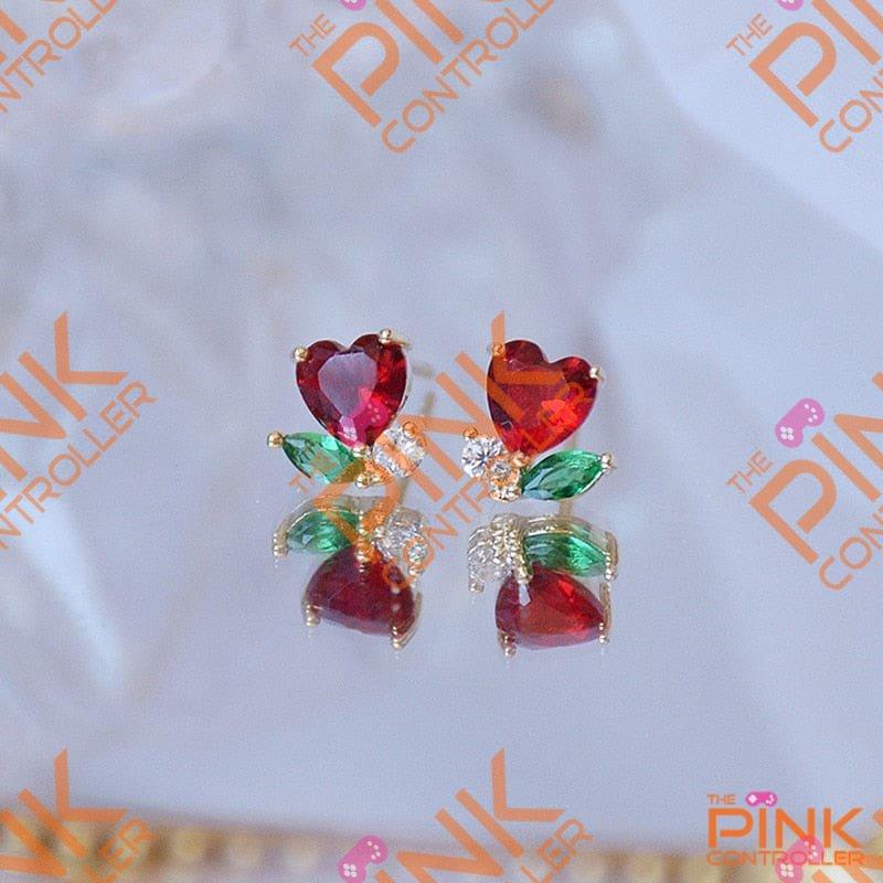 Studded Jeweled Fruit Earrings - C0809 - Earrings