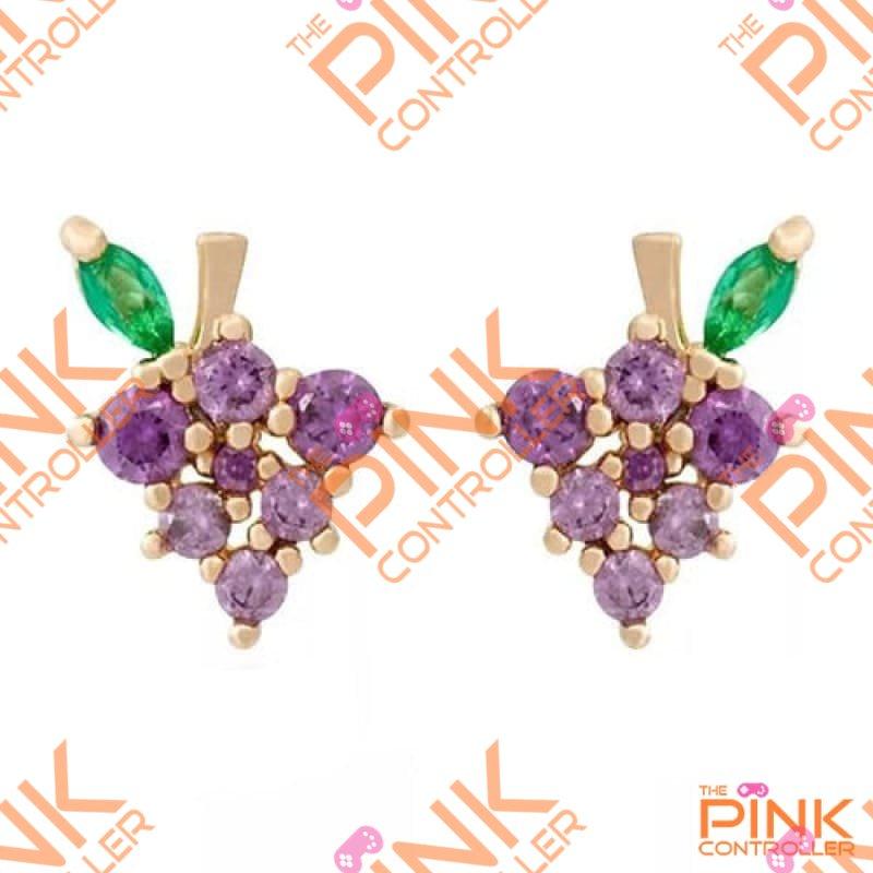 Studded Jeweled Fruit Earrings - F1102 - Earrings