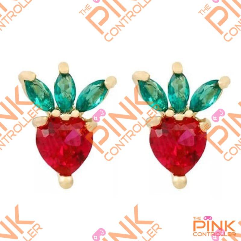 Studded Jeweled Fruit Earrings - F1302 - Earrings