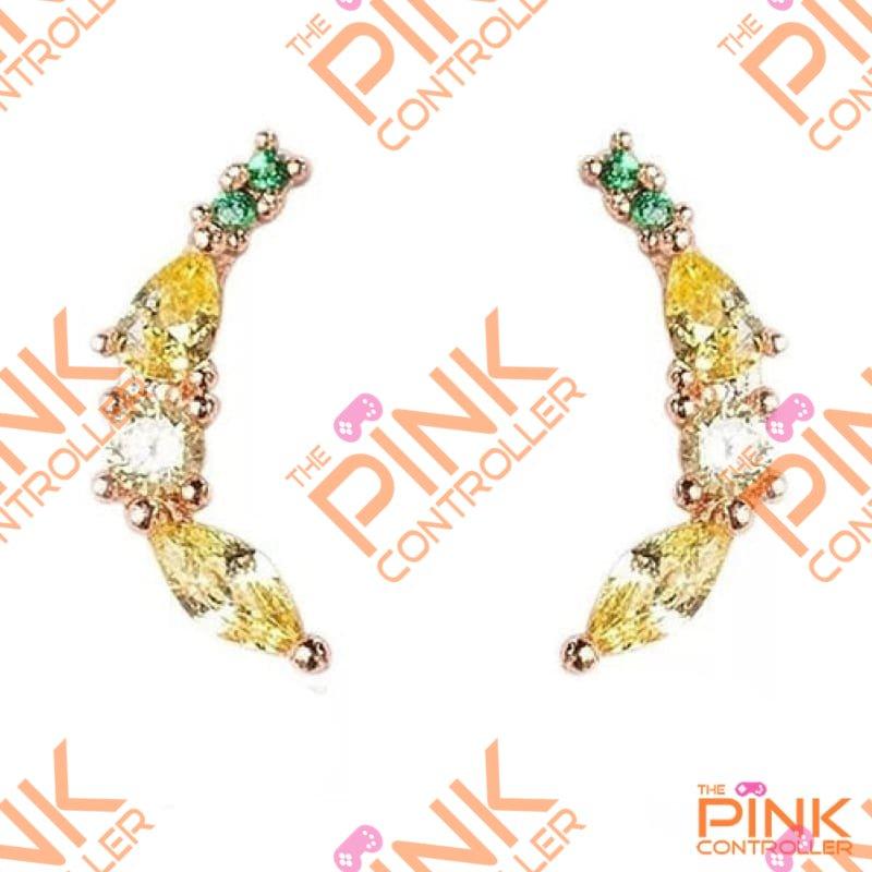 Studded Jeweled Fruit Earrings - F1502 - Earrings