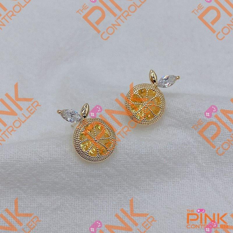Studded Jeweled Fruit Earrings - Earrings