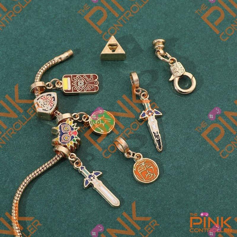 The Legend of Zelda Charms Bracelet - Zelda Bracelet / Usa - Jewelry
